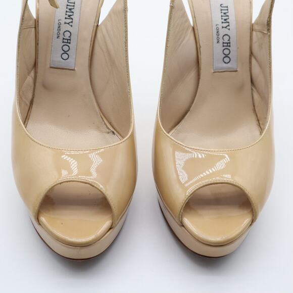 Jimmy Choo Vita Slingback Peep Toe Pumps Size 40.5 - Picture 11 of 12